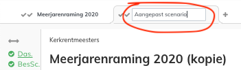 Hernoemen scenario Hernoemen scenario