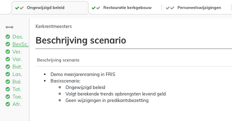 Beschrijving scenario Beschrijving scenario